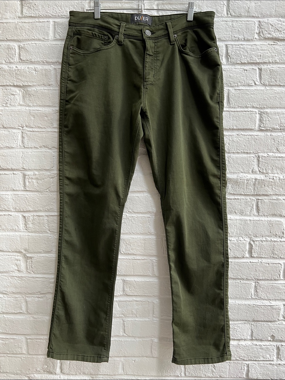DU/ER Men Olive Green Seriously Technical Fabric NO SWEAT PANT Relaxed 33 x30 - Picture 4 of 16